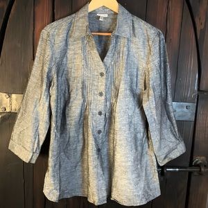 Harve Benard linen cotton button shirt XL